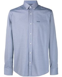 BOSS Logo Print Long Sleeve Shirt