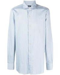 Finamore 1925 Napoli Long Sleeve Cotton Shirt