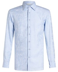 Etro Long Sleeve Jacquard Cotton Shirt
