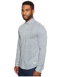 Scotch & Soda Long Sleeve Shirt In Cotton Voile Quality With Colorful All Over Clothing