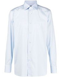 Zegna Long Sleeve Stretch Cotton Shirt
