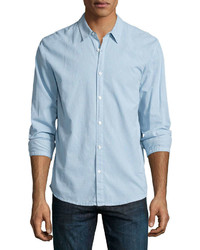 James Perse Long Sleeve Woven Sport Shirt Light Blue