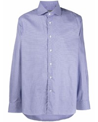 Corneliani Micro Check Cotton Long Sleeve Shirt