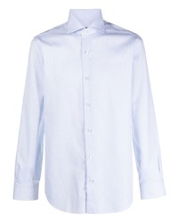 Barba Micro Gingham Check Print Shirt