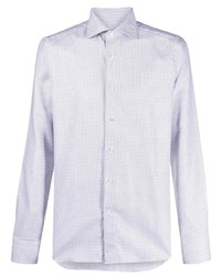 Canali Micro Print Long Sleeve Shirt