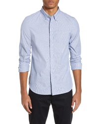 French Connection Microstripe Slim Fit Sport Shirt