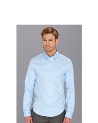 Moods of Norway Slim Fit Vik Light Blue Shirt Long Sleeve Button Up Light Blue