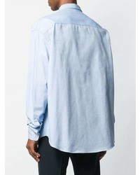 Ami Paris Oversize Long Sleeve Shirt With Chest Pocket