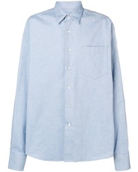 Ami Paris Oversize Long Sleeve Shirt With Chest Pocket