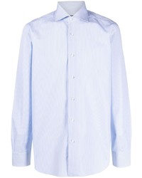 Barba Pinstripe Cutaway Collar Shirt