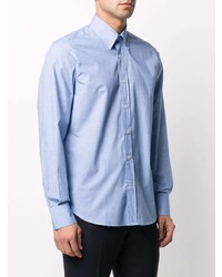 Canali Plain Button Shirt