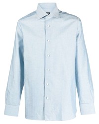 Zegna Plain Cotton Blend Shirt