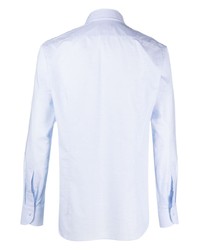 Tagliatore Plain Cotton Linen Blend Shirt