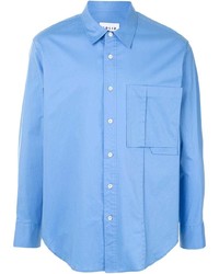 Solid Homme Pleated Chest Pocket Shirt