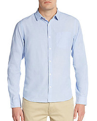 Saks Fifth Avenue RED Regular Fit Woven Cotton Sportshirt