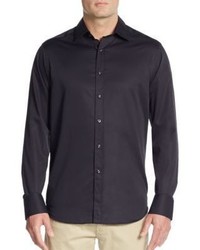 Saks Fifth Avenue Relaxed Fit Solid Cotton Sportshirt