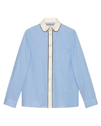 Gucci Round Collar Oxford Cotton Shirt