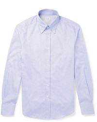 Brunello Cucinelli Slim Fit Button Down Collar Woven Cotton Shirt