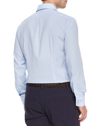 Brunello Cucinelli Slim Fit Long Sleeve Sport Shirt Light Blue