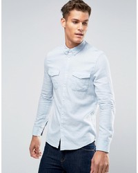 Burton Menswear Slim Oxford Shirt Marl