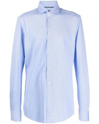 BOSS Spread Collar Cotton Shirt