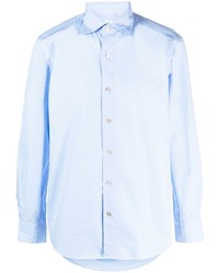 Finamore 1925 Napoli Spread Collar Cotton Shirt