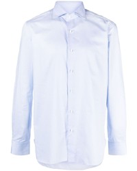 Borrelli Spread Collar Plain Shirt