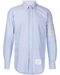Thom Browne Straight Fit Shirt W Repp Stripe 4bar In Oxford