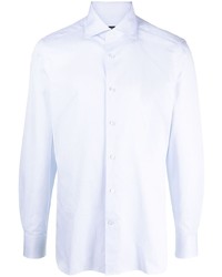 Zegna Stripe Pattern Cotton Shirt