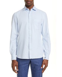 Eidos Trim Fit Solid Button Up Shirt