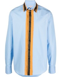 Marni Vertical Stripe Embellished Shirt