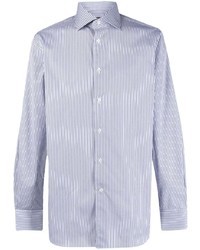 Corneliani Vertical Stripes Spread Collar Shirt