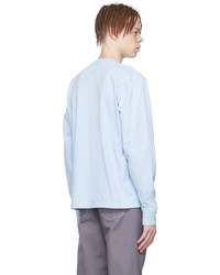 Noah Blue Cotton Long Sleeve T Shirt