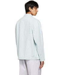 Lemaire Blue Denim Long Sleeve T Shirt