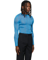 Coperni Blue Sheer Long Sleeve T Shirt