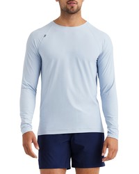Rhone Crew Neck Long Sleeve T Shirt In Blue Fog At Nordstrom