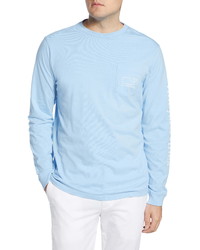 Vineyard Vines Logo Whale Long Sleeve Pocket T Shirt