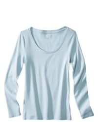 SAE-A TRADING Ultimate Long Sleeve Scoop Tee Watercolor Blue Xs