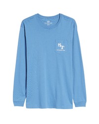 Southern Tide Superfly Long Sleeve Pocket Cotton Graphic Tee