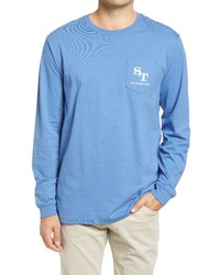 Southern Tide Superfly Long Sleeve Pocket Cotton Graphic Tee