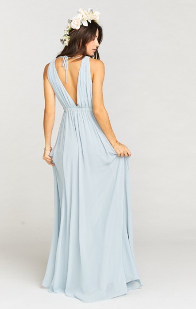 Ava maxi dress on sale steel blue chiffon