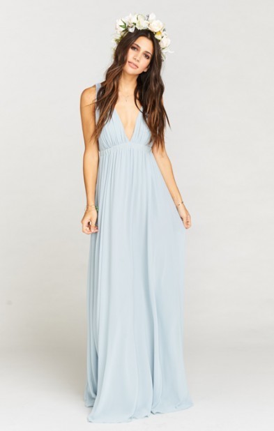 Ava maxi dress on sale steel blue chiffon