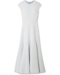 Gabriela Hearst Crowther Frayed Crepe Maxi Dress