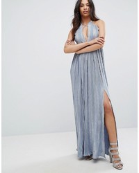 Rare London Strappy Maxi Dress With Double Split