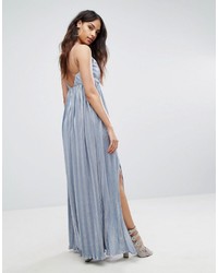 Rare London Strappy Maxi Dress With Double Split