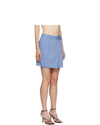 Helmut Lang Blue Wrap Skirt