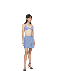Helmut Lang Blue Wrap Skirt