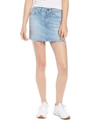 Hudson Jeans Front Yoke Raw Hem Miniskirt