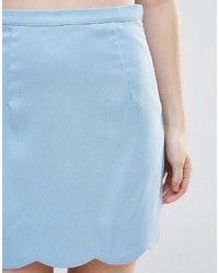 Glamorous Scallop Hem Mini Skirt