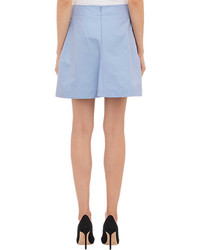 Jil Sander Shantung Mini Skirt Blue